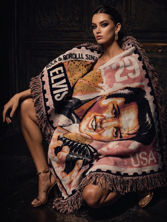 Manual Woodworkers & Weavers Other - Vintage Elvis Presley Woven Throw USA | Manual Woodworkers Official Cotton